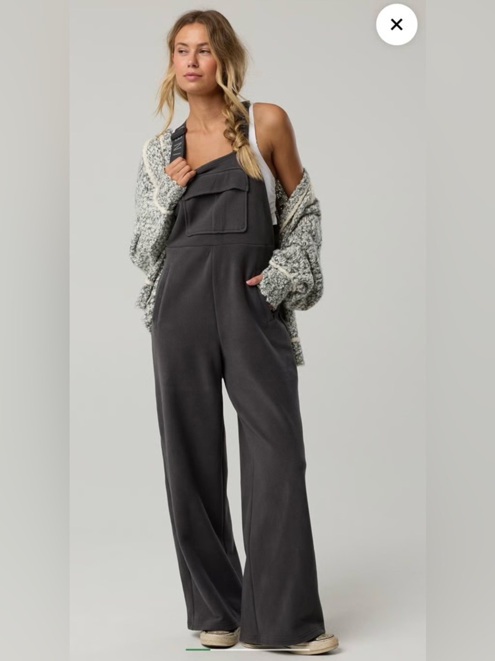 Offline by aerie fleece overalls ski lodge women’s size xs grey